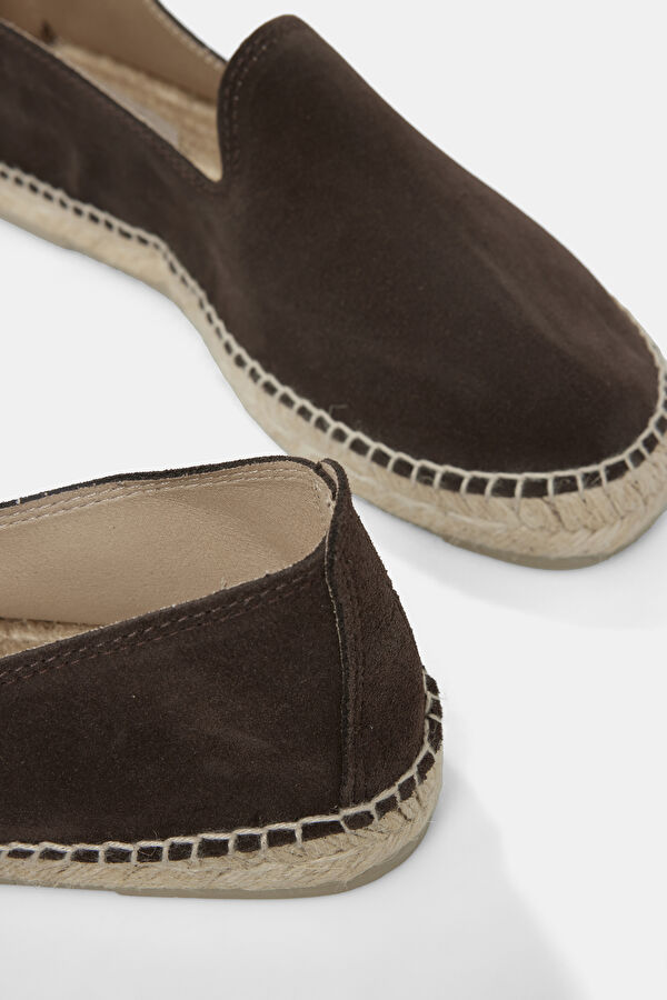 Flat Espadrilles Coffee Men's Suede Shoes 5