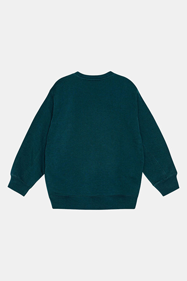 Dark Green Hooded Kids Sweatshirt 2