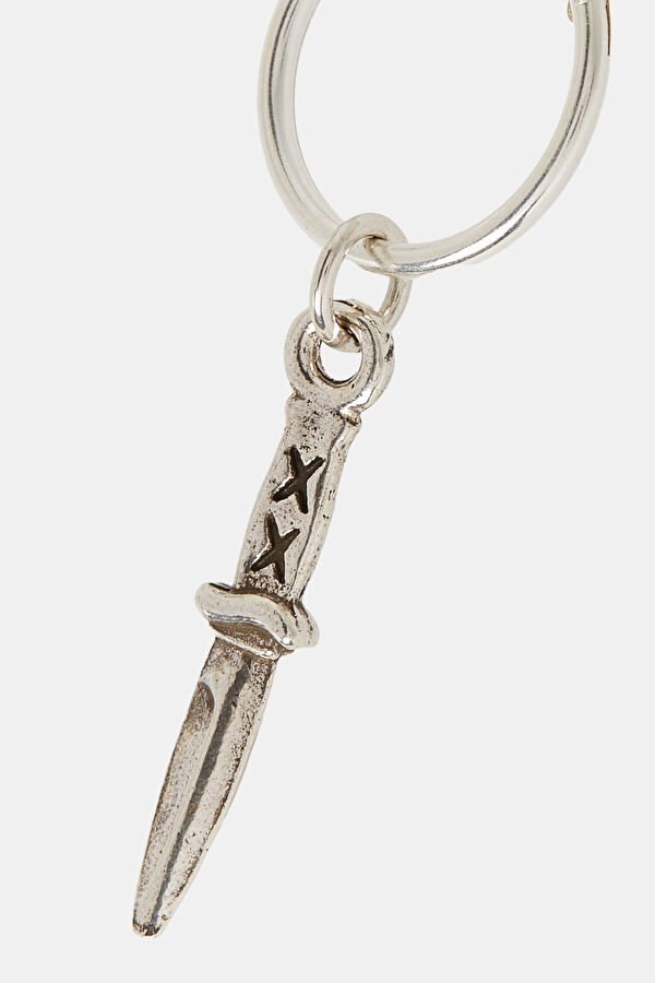 Bowies Knife Silver Earrings 2