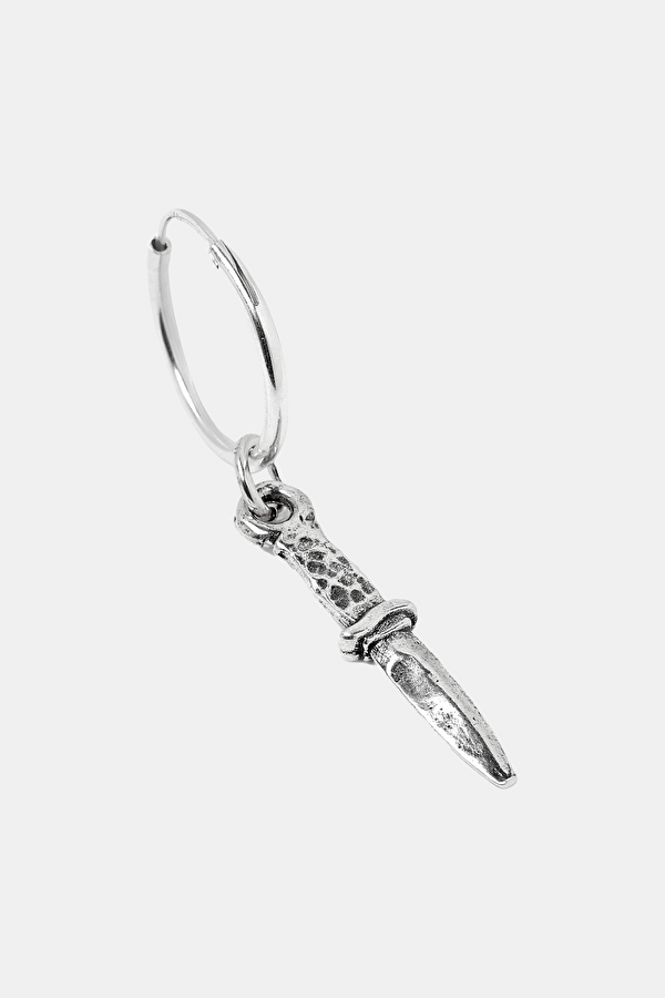 Bowies Knife Silver Earrings 3
