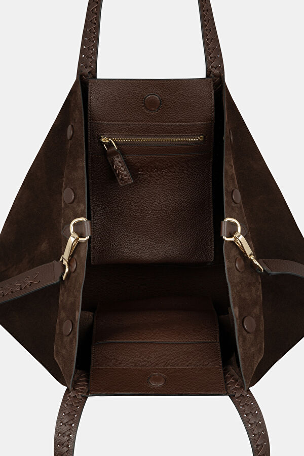 Hemithea Dark Brown Leather Bag 3