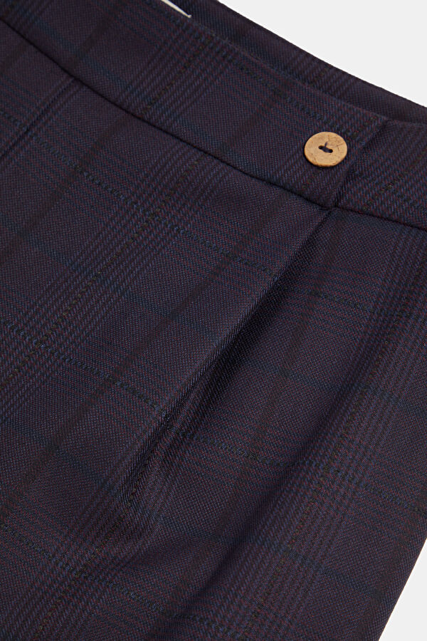 Navy Blue Wide Leg Women's Trousers 3
