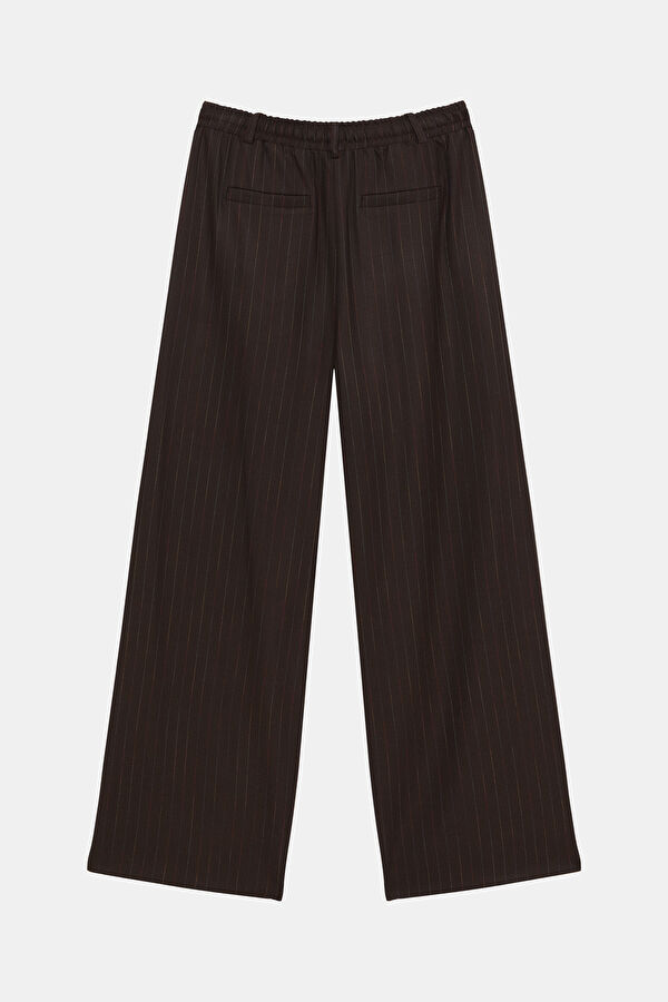 Coffee Wide Leg Women's Trousers 2