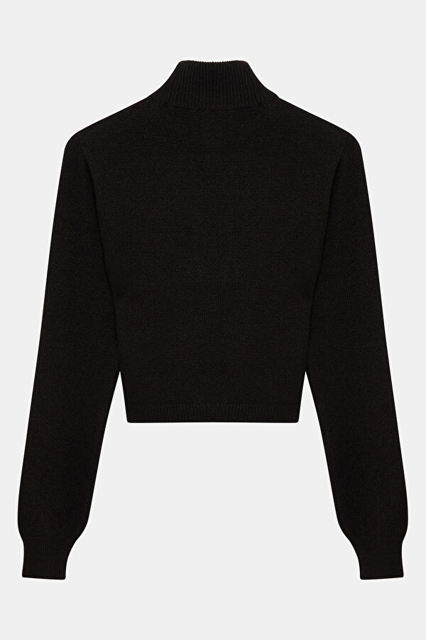 Black Knitted Women's Sweater 2