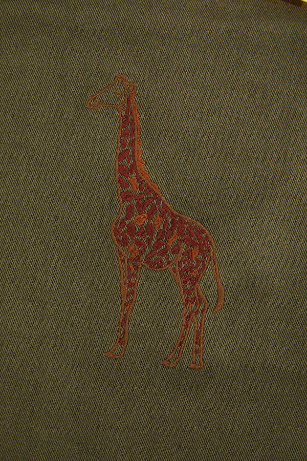 Giraffe Design Organic Unisex Men's Jacket 8