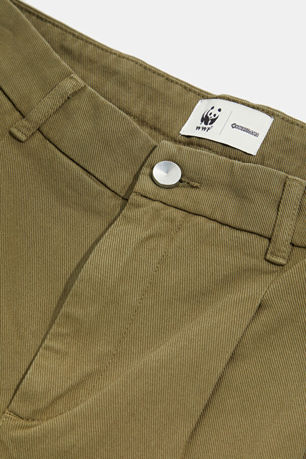 Giraffe Pattern Organic Straight Unisex Men's Pants 8