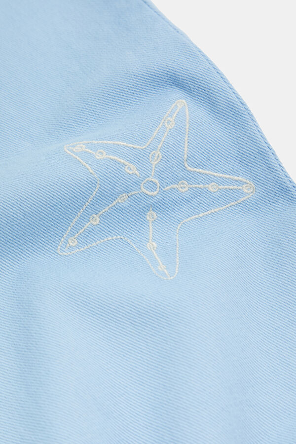Starfish Pattern Organic Straight Unisex Men's Pants 7