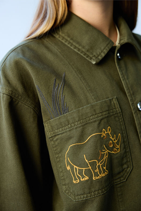 Giraffe Design Organic Unisex Men's Jacket 5