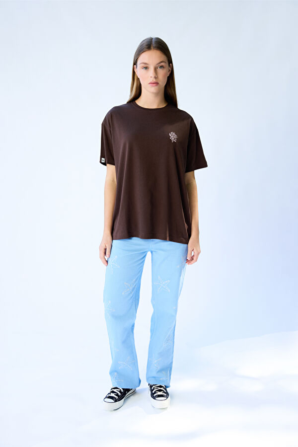 Starfish Pattern Organic Straight Unisex Men's Pants