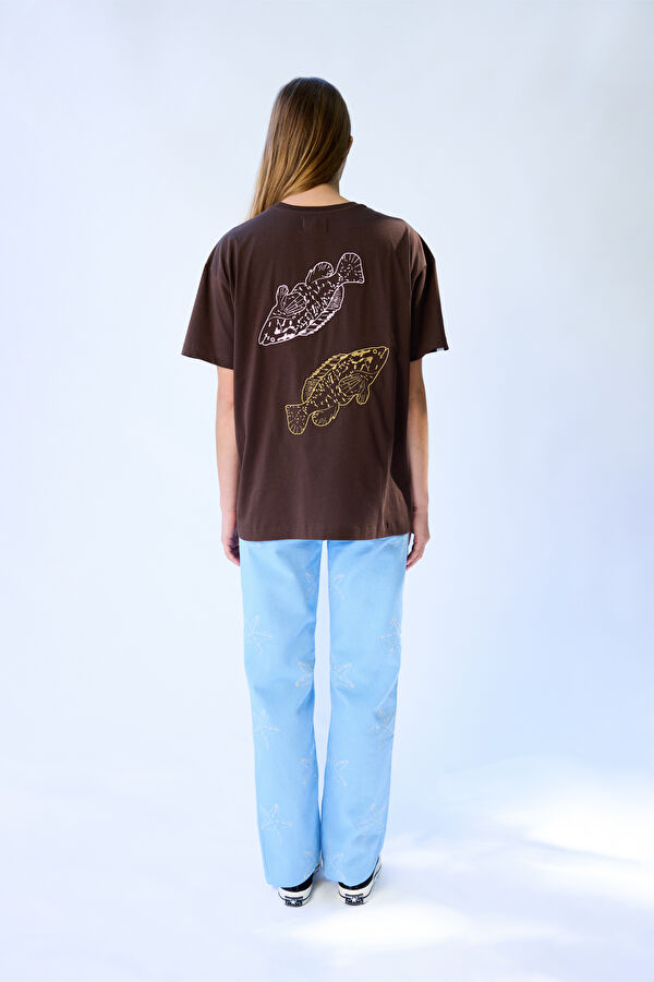 Starfish Pattern Organic Straight Unisex Men's Pants 2