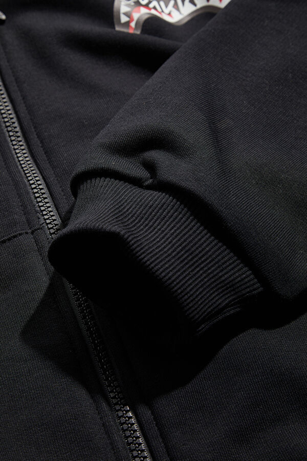 Black Relax Fit Hooded Men's Sweatshirt 4