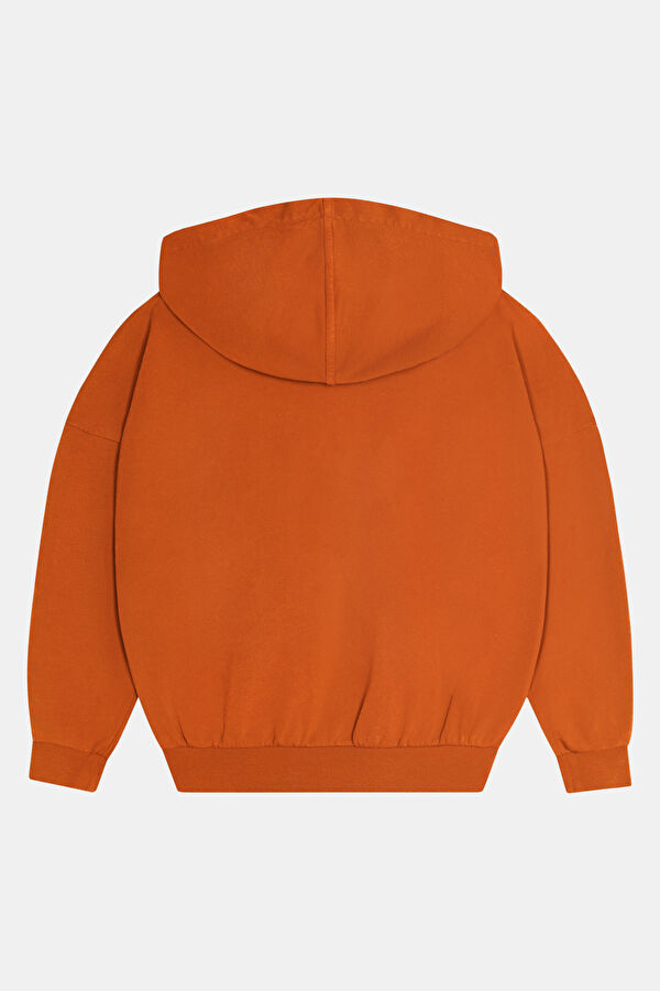 Turuncu Kapuşonlu Çocuk Sweatshirt 2