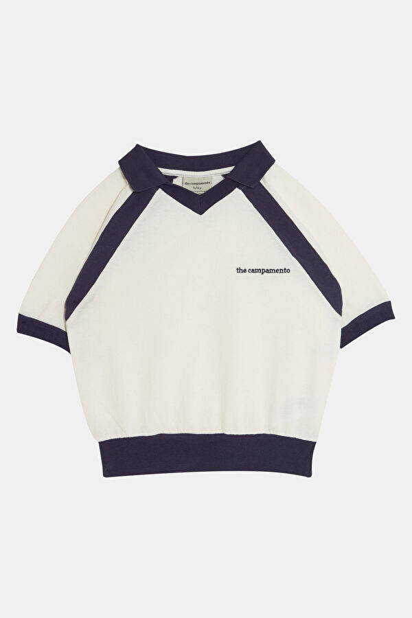 Beyaz V Yaka Çocuk T-Shirt
