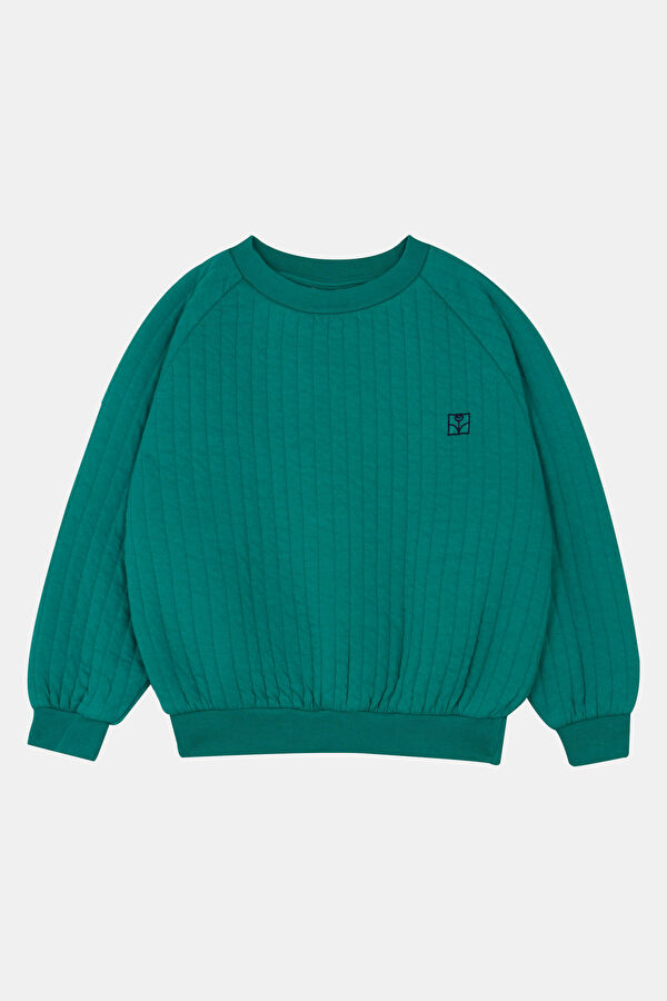 Yeşil O Yaka Çocuk Sweatshirt