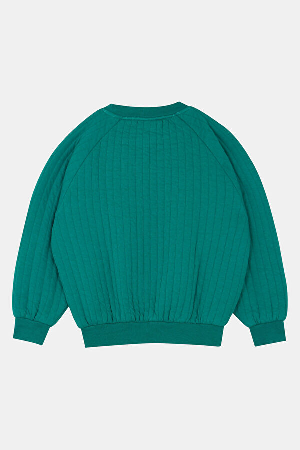 Yeşil O Yaka Çocuk Sweatshirt 2