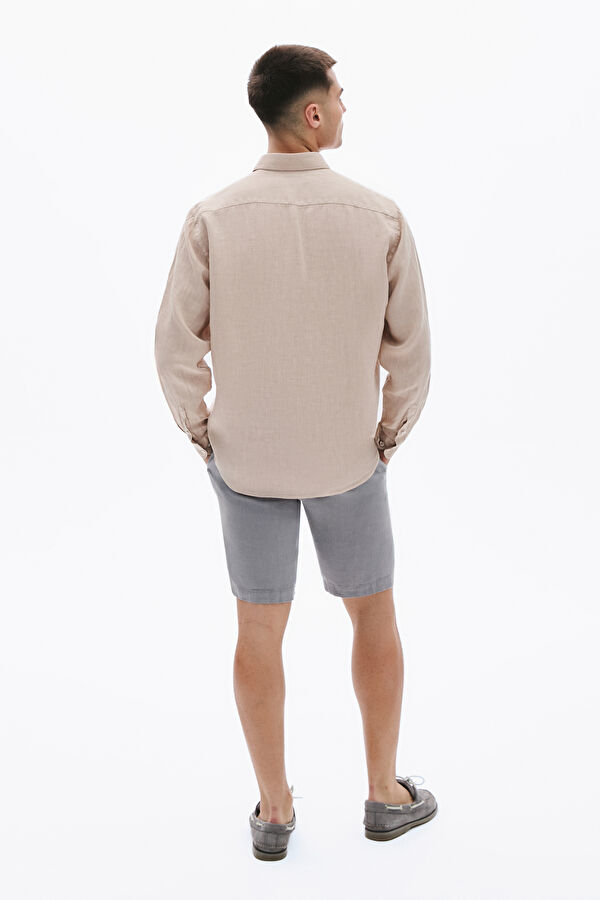 Grey Linen Men's Shorts 2