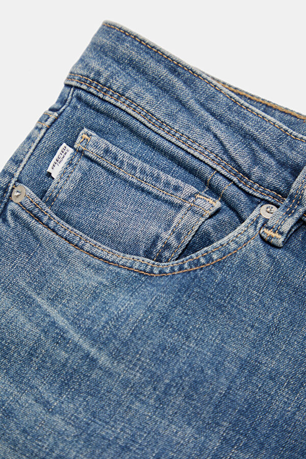 İndigo Boru Paça Kot Jean Erkek Pantolon 3