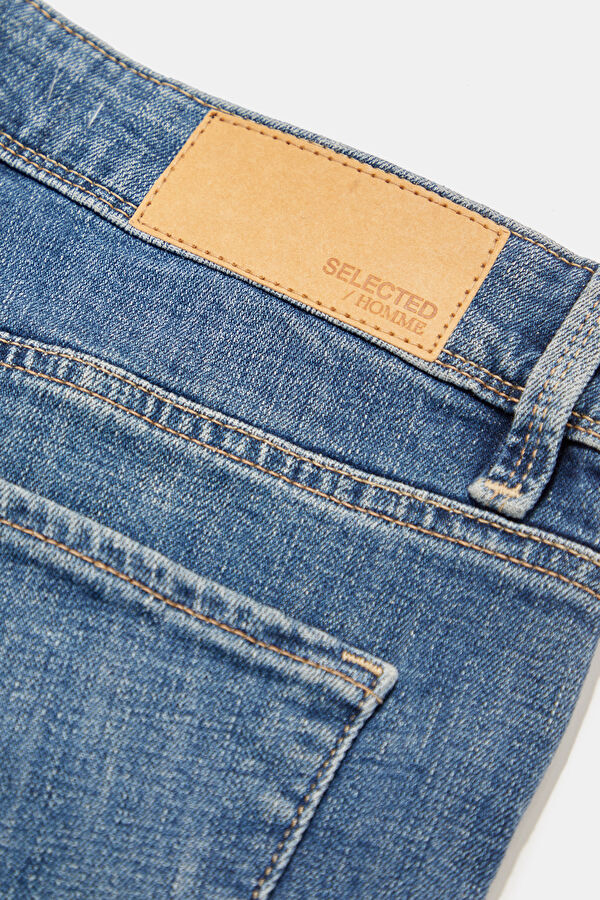 İndigo Boru Paça Kot Jean Erkek Pantolon 5