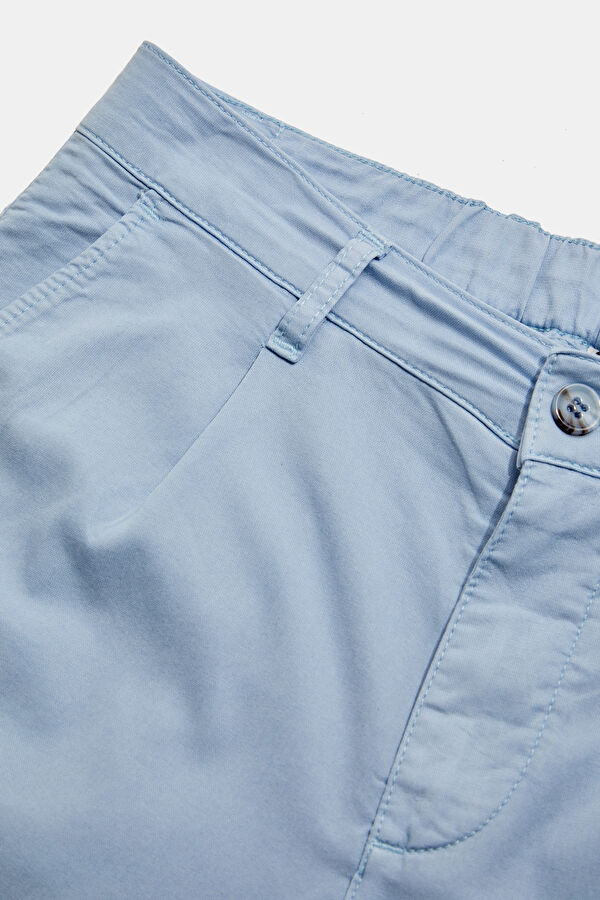 Blue Straight Leg Men's Trousers 3