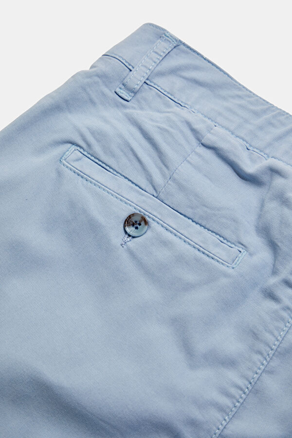 Blue Straight Leg Men's Trousers 4