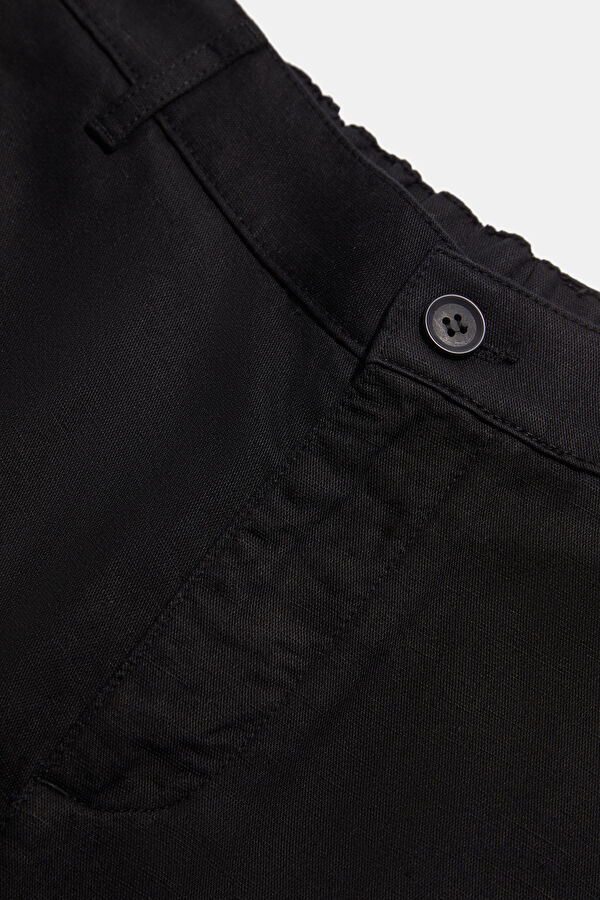 Black Straight Leg Men's Trousers 3