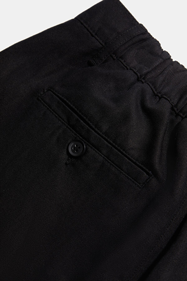 Black Straight Leg Men's Trousers 4