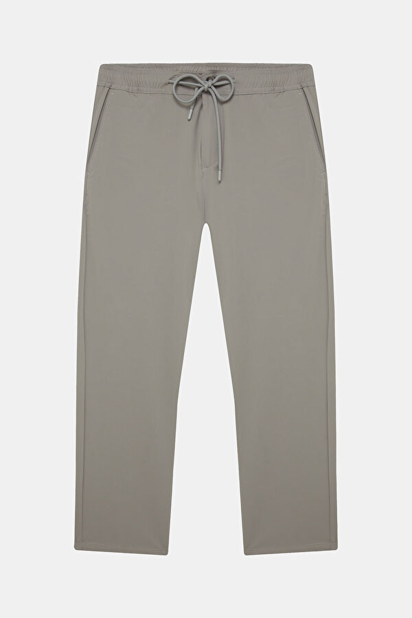 Light Grey Straight Leg Men's Trousers
