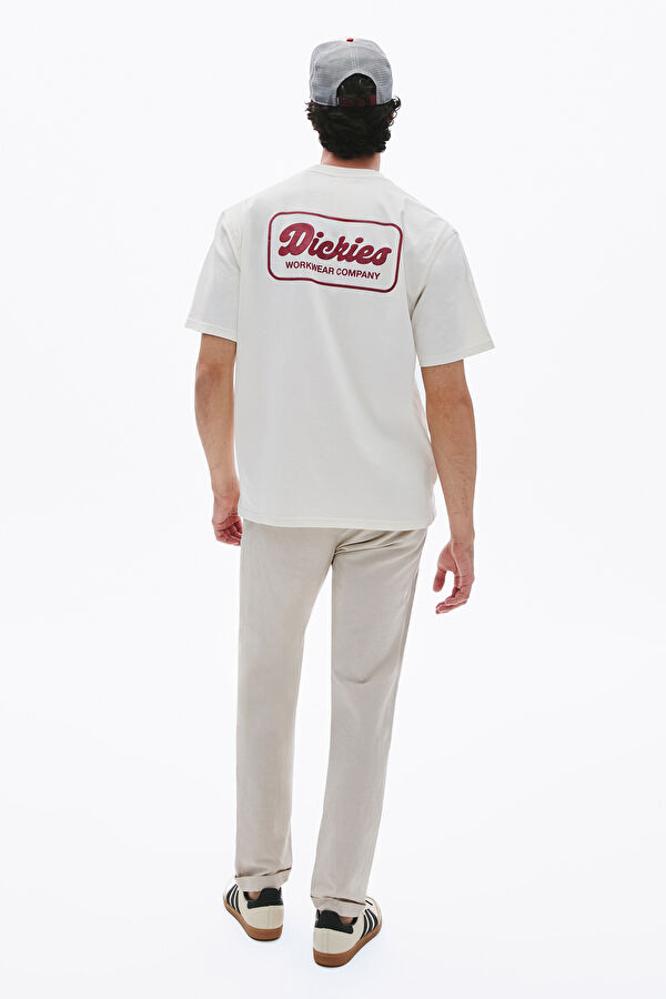 Beige Straight Leg Men's Trousers 2
