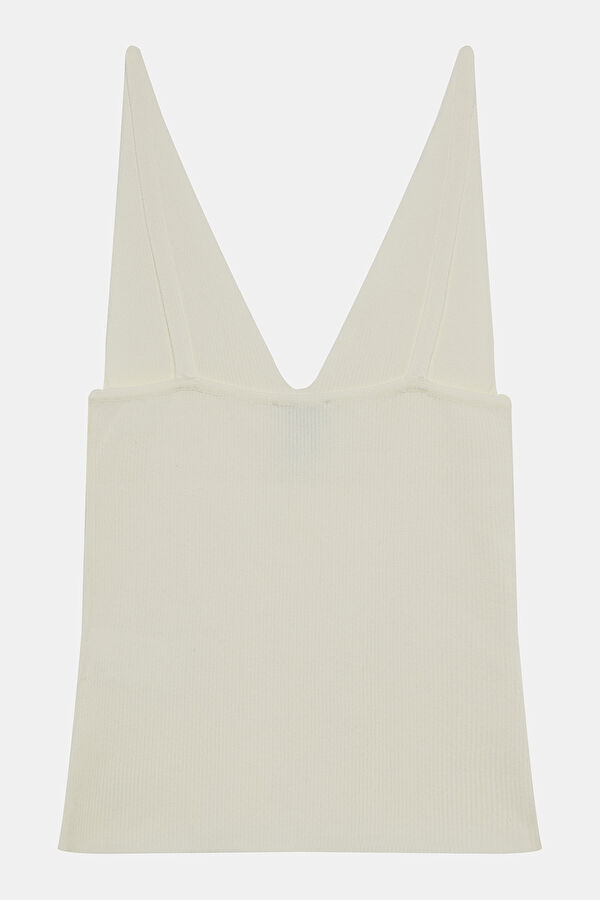 Ecru Sleeveless Suspender Blouse 2