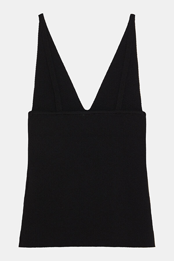 Black Strappy Women's Blouse 4