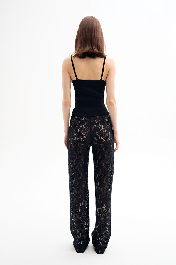 Black Strappy Women's Blouse 2