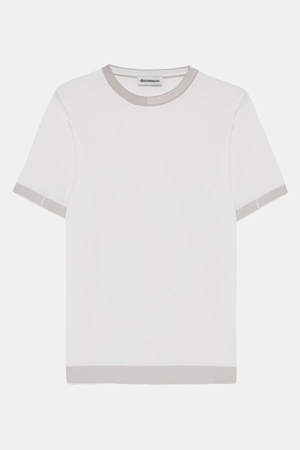 Off-white crew neck men's T-shirt