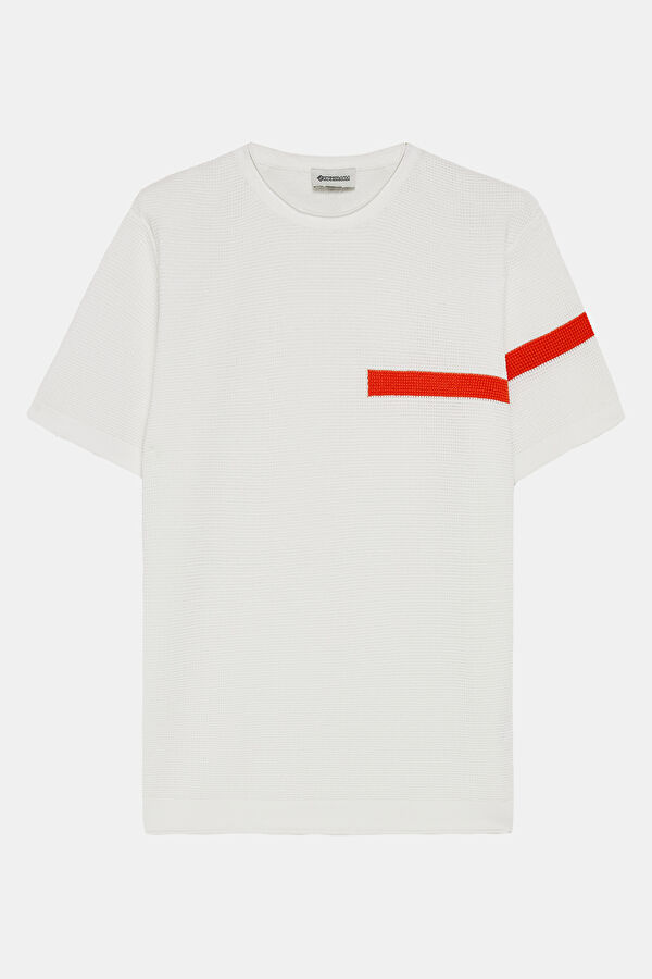Off-white crew neck men's T-shirt