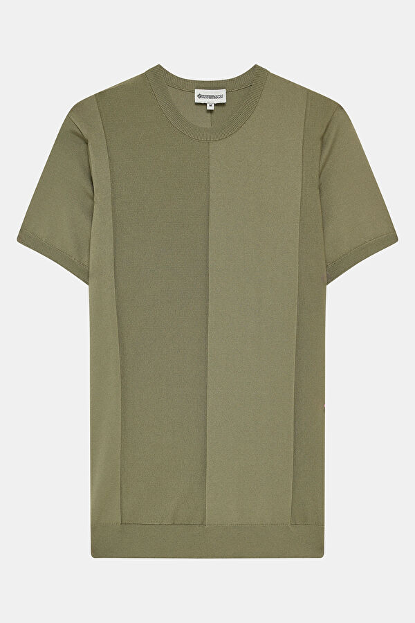 Khaki Crew Neck Men's T-Shirt