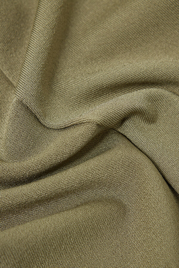Khaki Crew Neck Men's T-Shirt 4