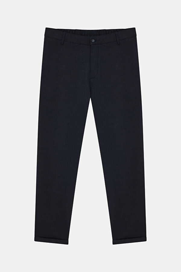 Navy Blue Straight Leg Men's Trousers