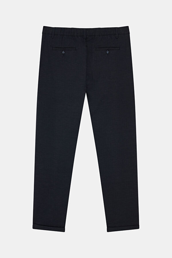 Navy Blue Straight Leg Men's Trousers 2