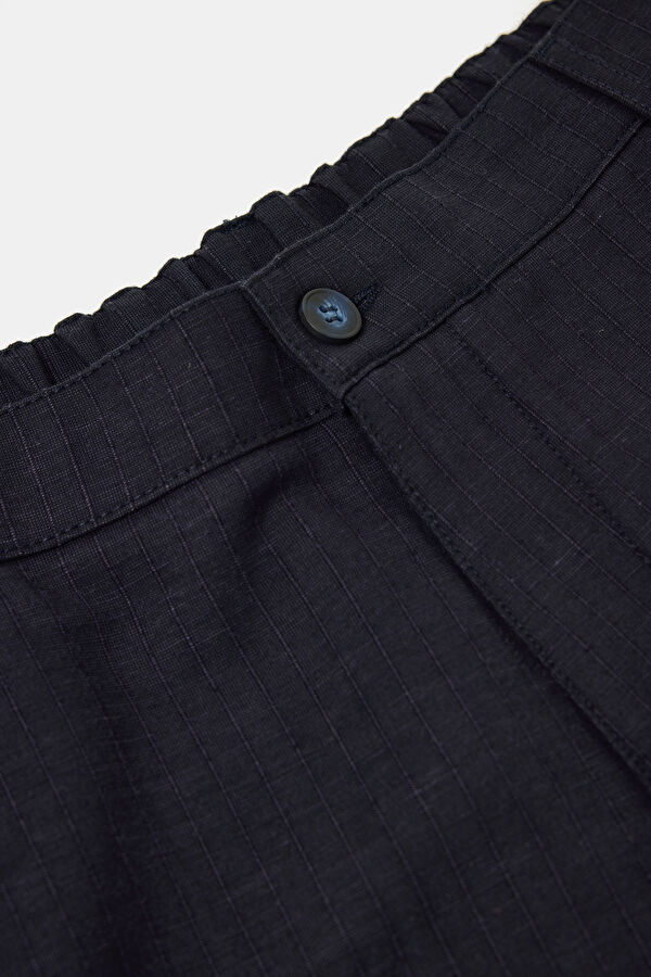 Navy Blue Straight Leg Men's Trousers 3