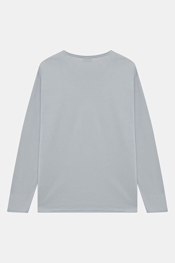 Light Grey Viscose Knit Men's Sweater 2
