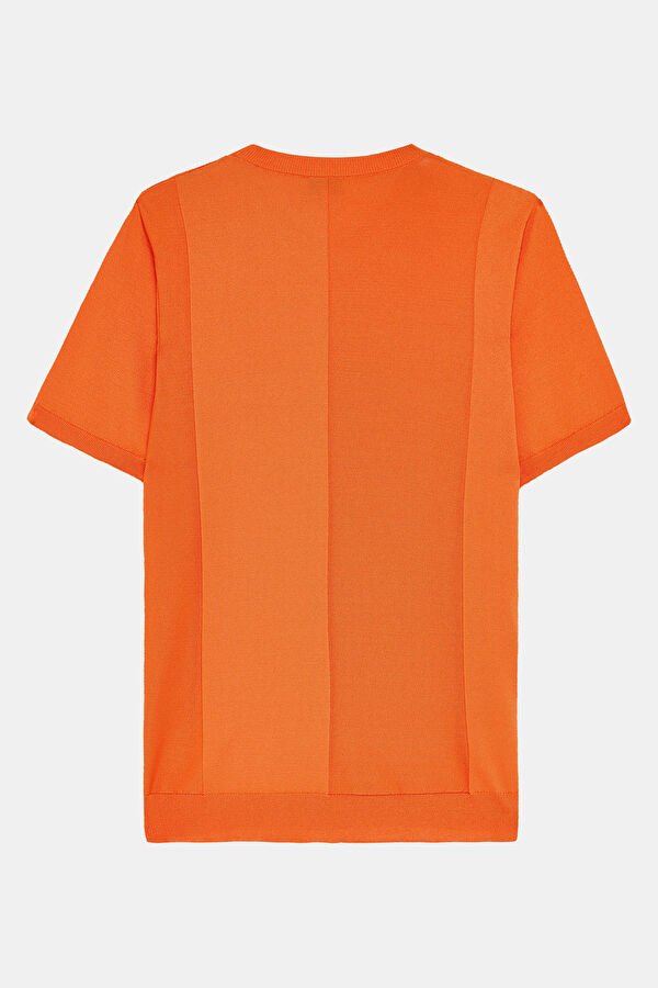 Orange Crew Neck Men's T-Shirt 5