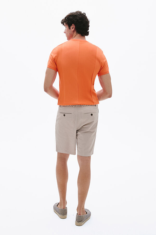 Orange Crew Neck Men's T-Shirt 3