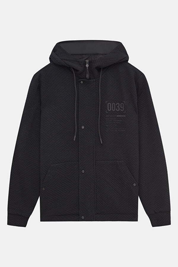 Black Zip-Up Men's Jacket