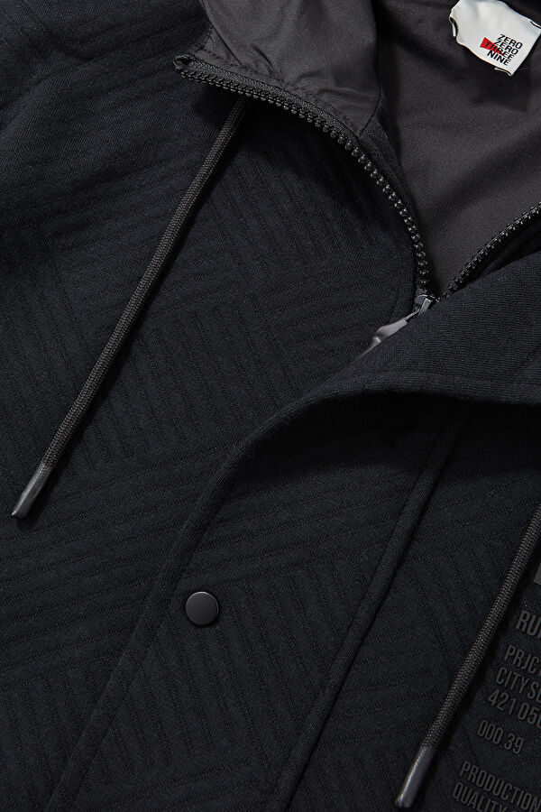 Black Zip-Up Men's Jacket 3