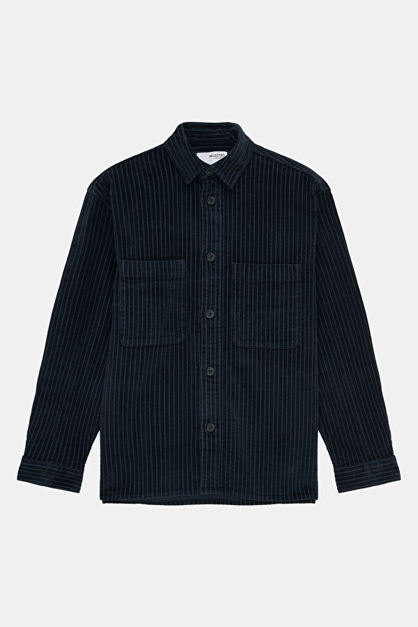 Relax Fit Navy Blue Men's Shirt