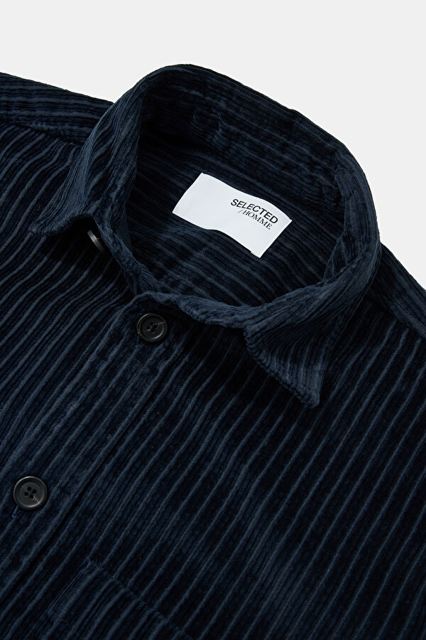 Relax Fit Navy Blue Men's Shirt 4