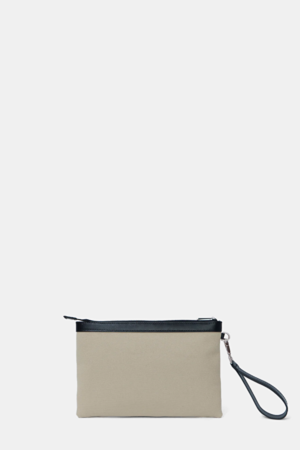 Stitched Bej Clutch 2