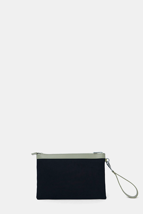 Stitched Navy Blue Clutch 2