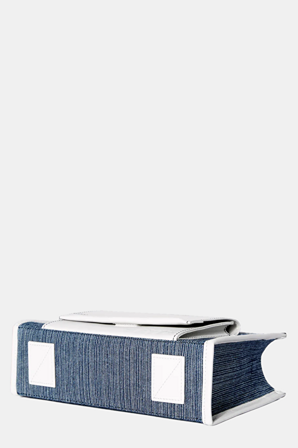 Stitched Pocket Mini Dark Blue Bag 5