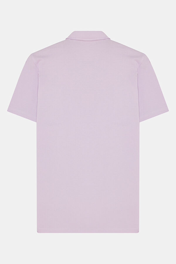 Lilac Polo Collar Men's T-Shirt 4