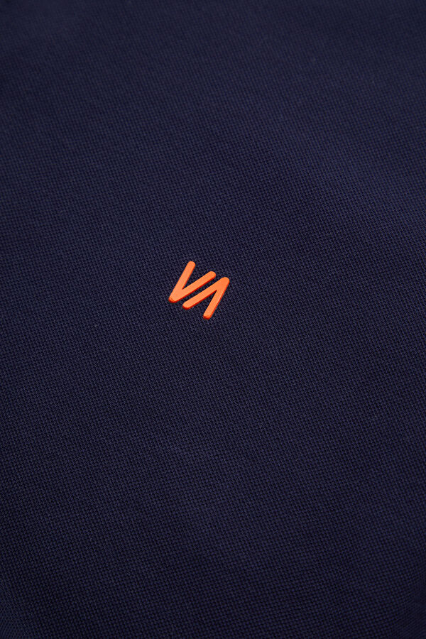 Navy Blue Polo Neck T-Shirt 7